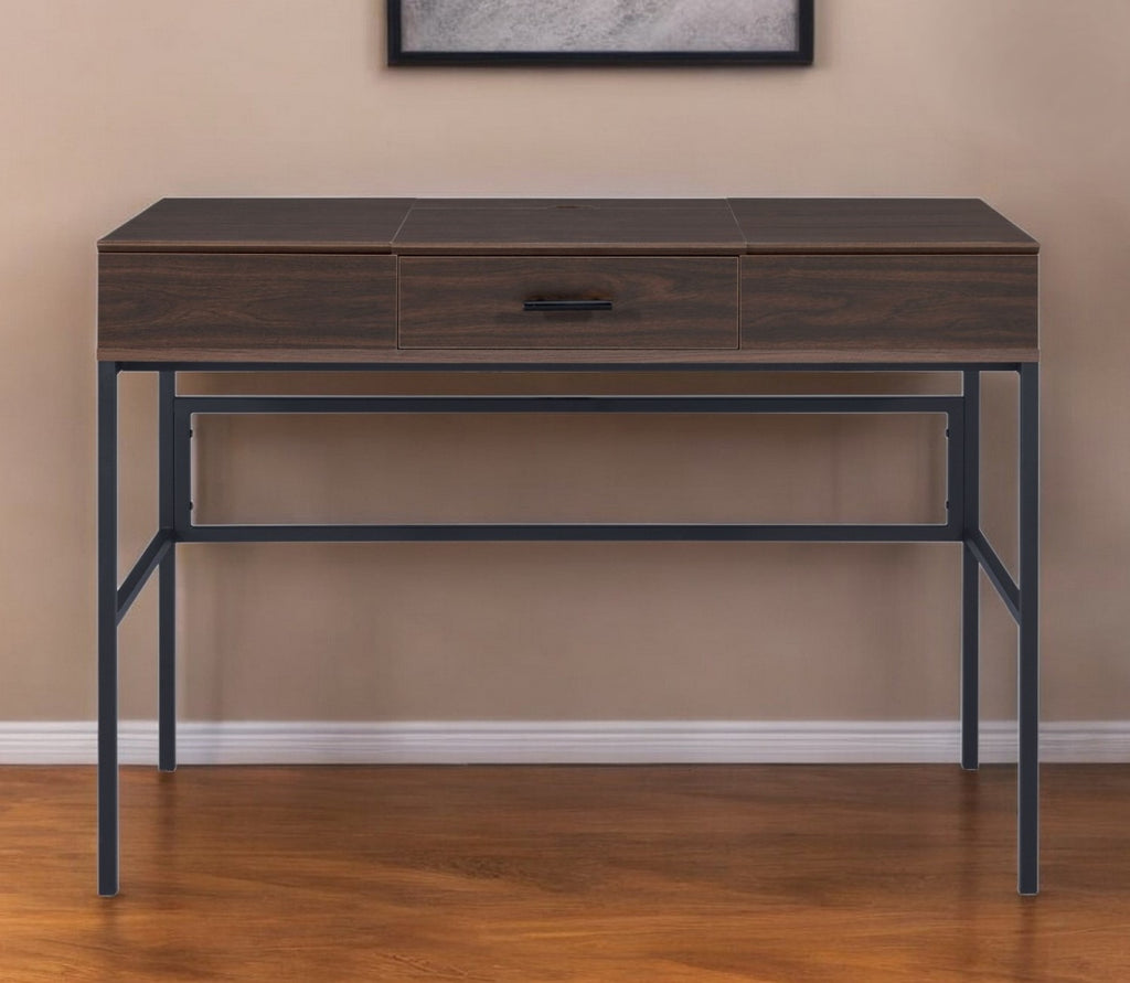 42" Brown and Black Writing Desk