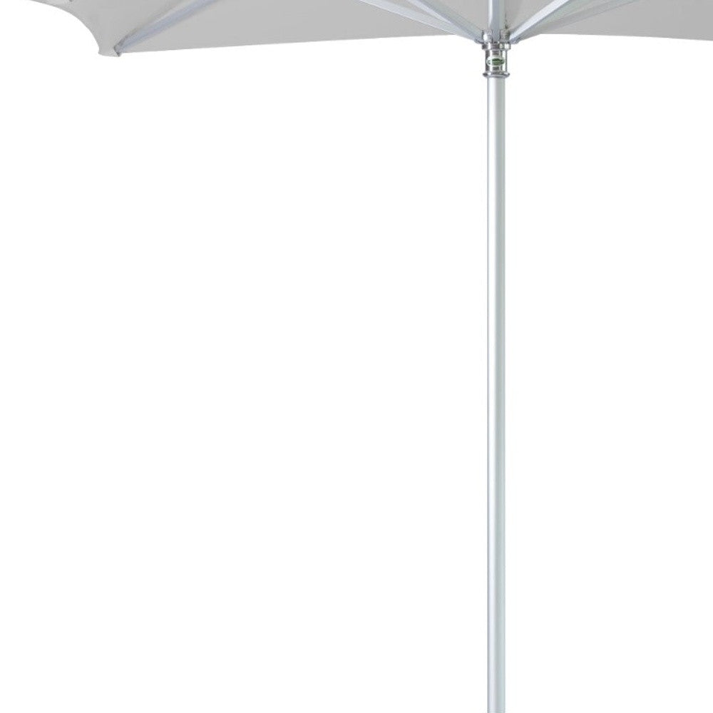 LuxxHomes  8' White Polyester Square Market Patio Umbrella