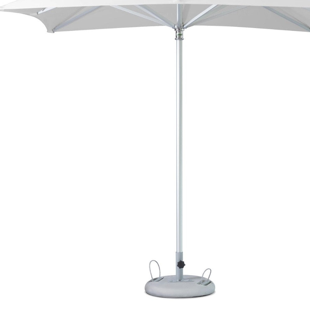 LuxxHomes  8' White Polyester Square Market Patio Umbrella