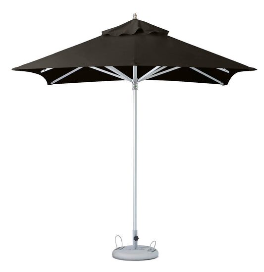 LuxxHomes  8' Black Polyester Square Market Patio Umbrella