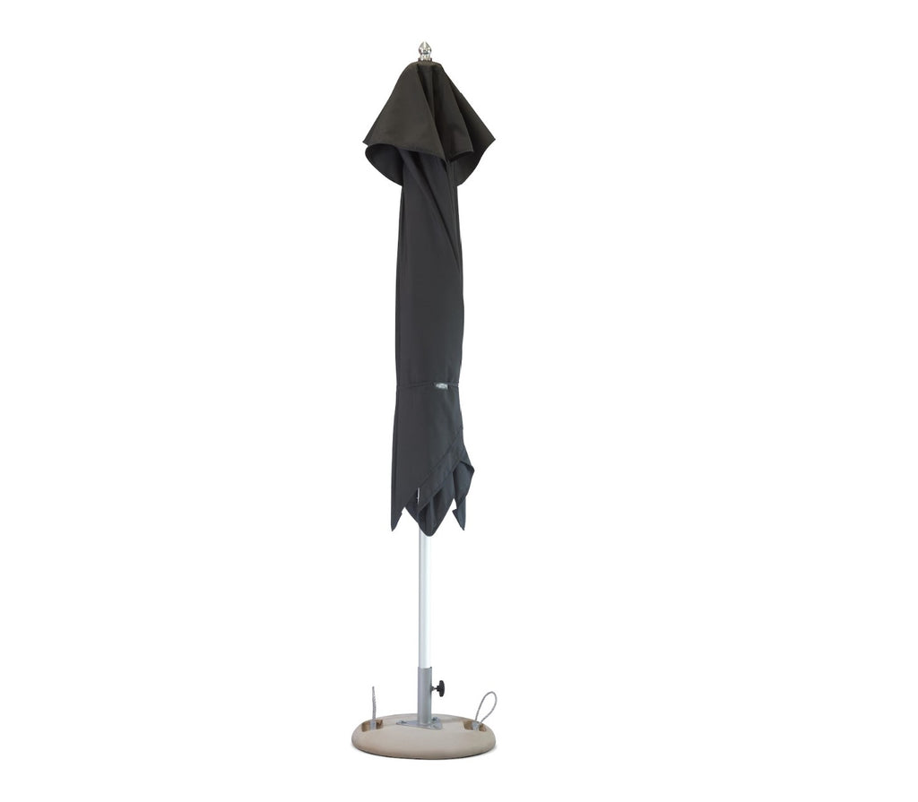 LuxxHomes  8' Black Polyester Square Market Patio Umbrella