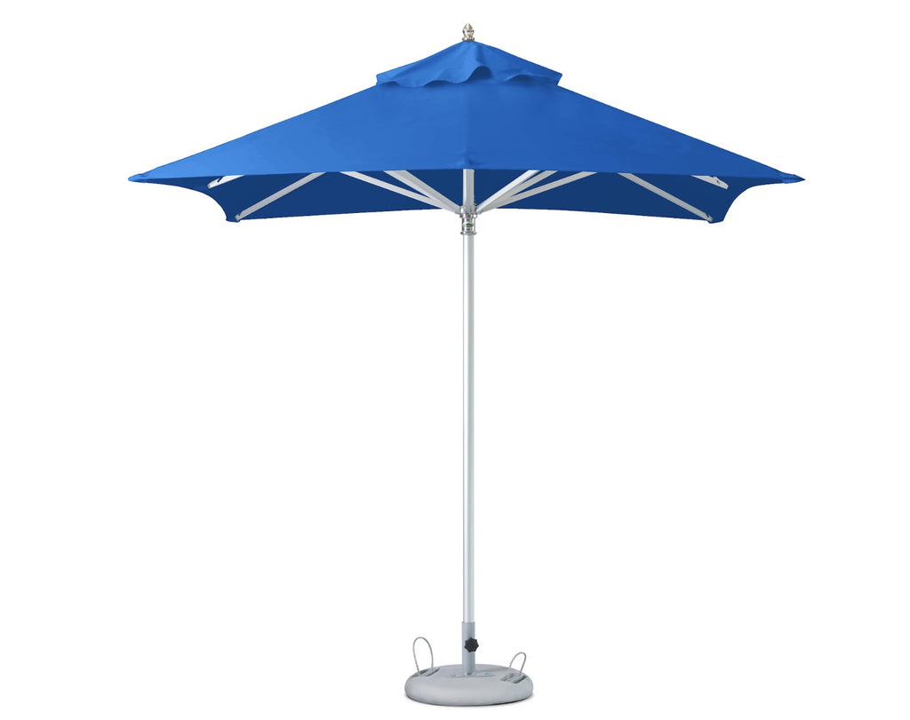 LuxxHomes  8' Blue Polyester Square Market Patio Umbrella