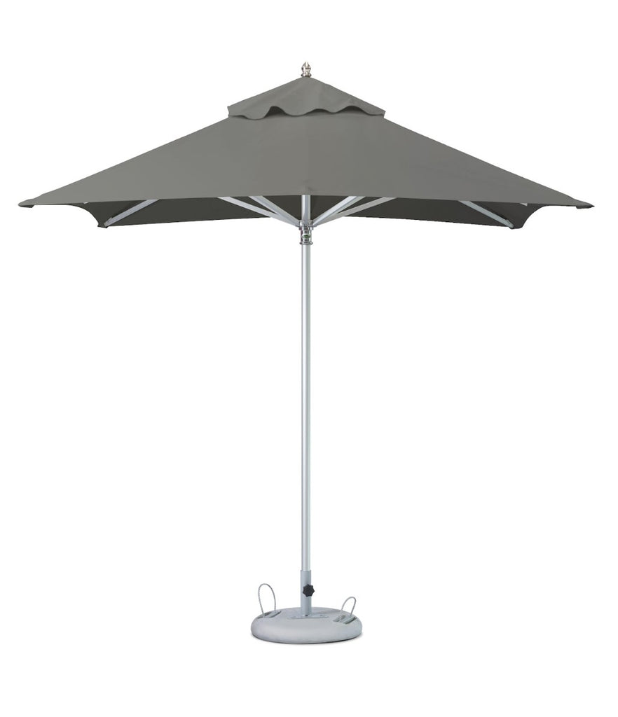 LuxxHomes  8' Charcoal Polyester Square Market Patio Umbrella