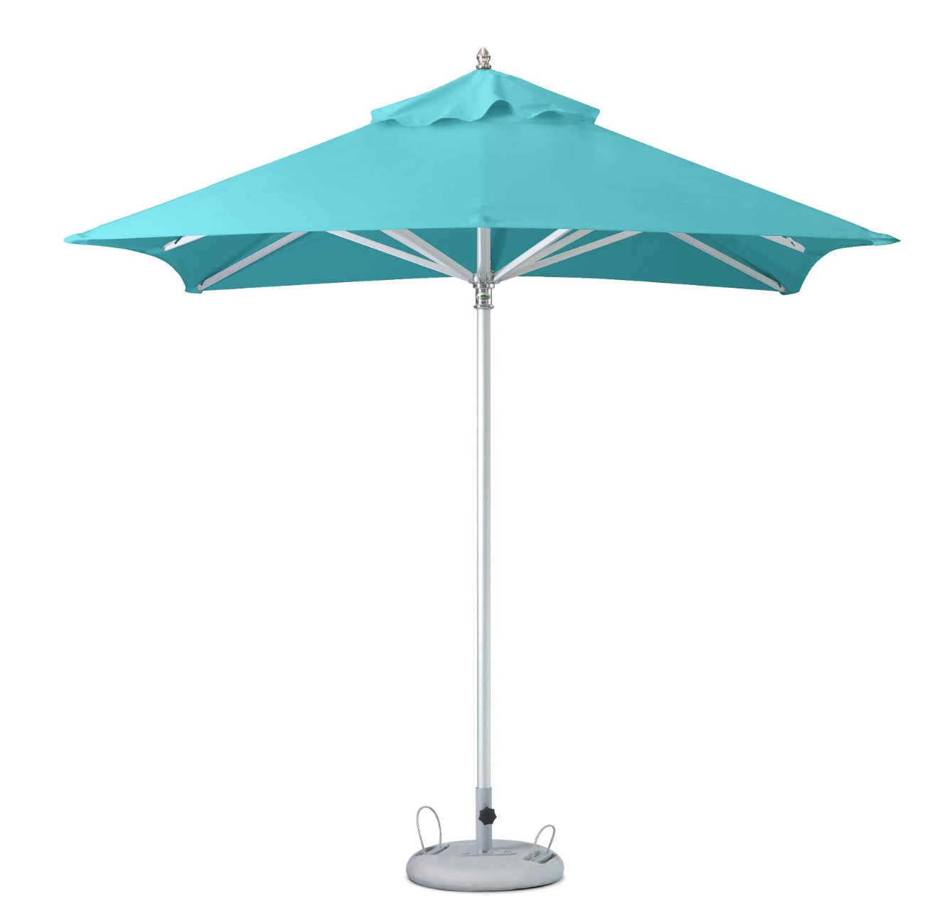 LuxxHomes  8' Aqua Polyester Square Market Patio Umbrella