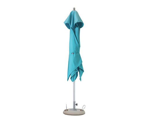 LuxxHomes  8' Aqua Polyester Square Market Patio Umbrella