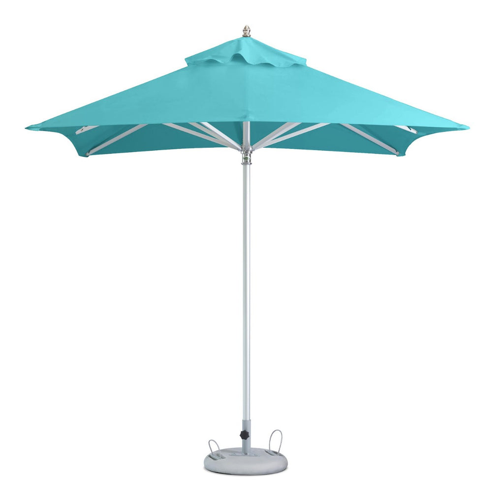 LuxxHomes  8' Aqua Polyester Square Market Patio Umbrella