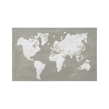 The World in Neutral Wrapped Canvas p-Oxybis(benzenesulfonyl hydrazide) Wall Art