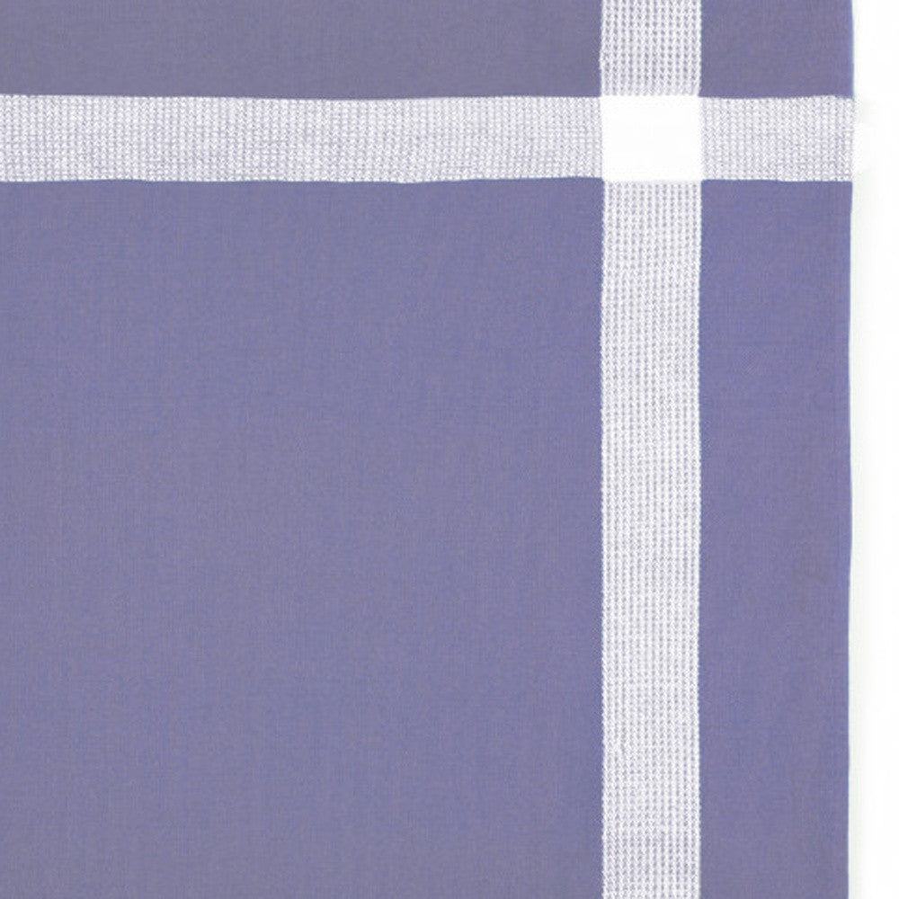 50" X 60" Purple Woven Cotton Checkered Throw Blanket with Fringe