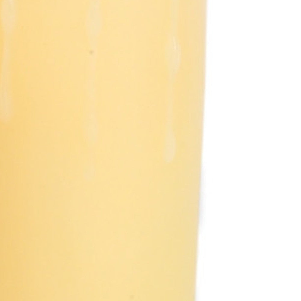 Set of Three Yellow Flameless Pillar Candle