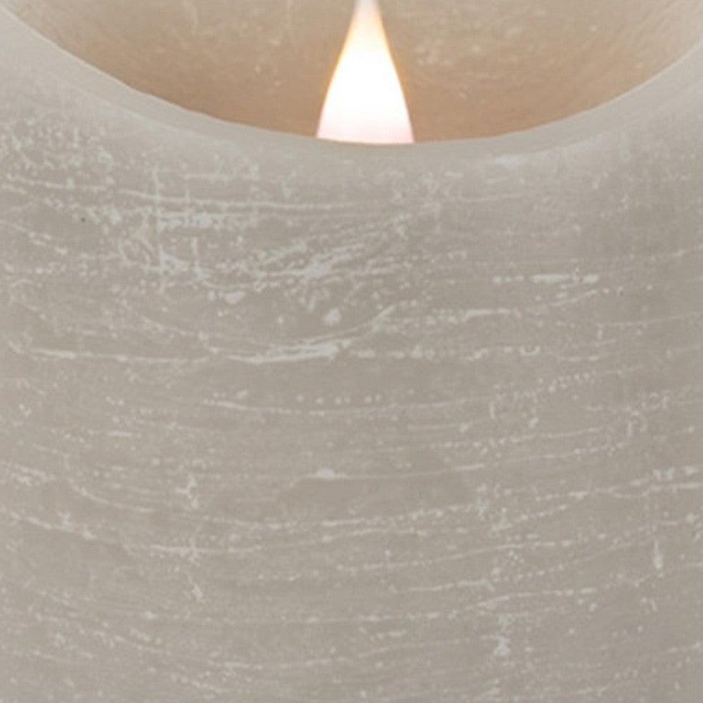 7" Gray Flameless Designer Candle