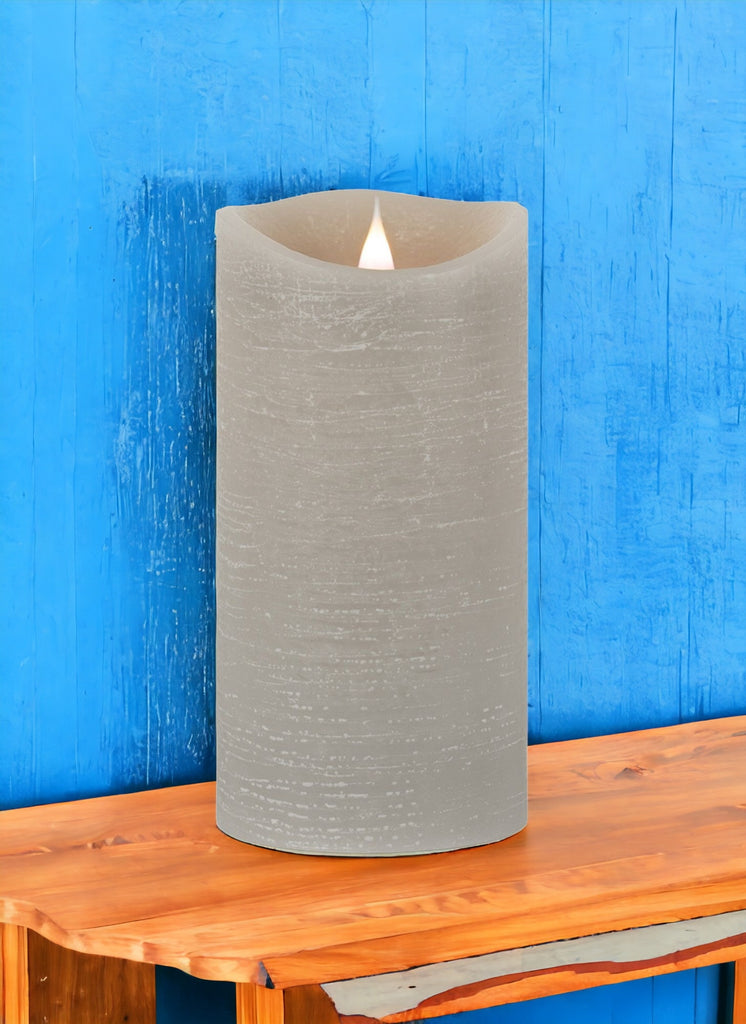 7" Gray Flameless Designer Candle