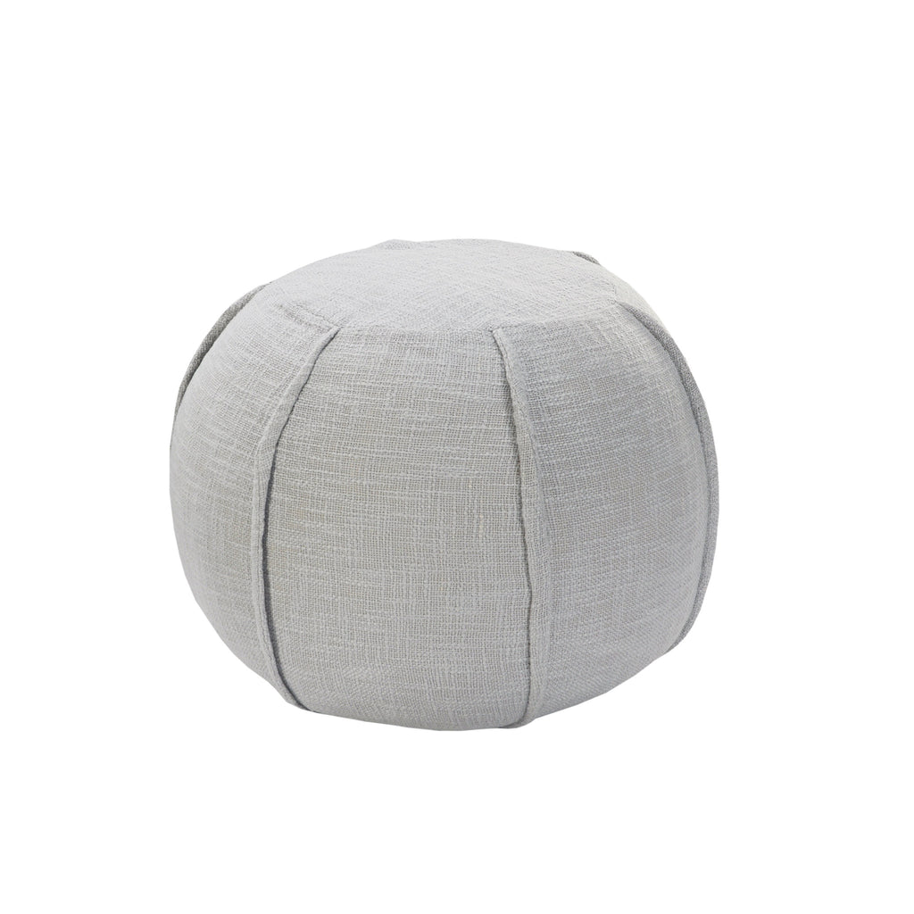 18" Gray 100% Cotton Ottoman