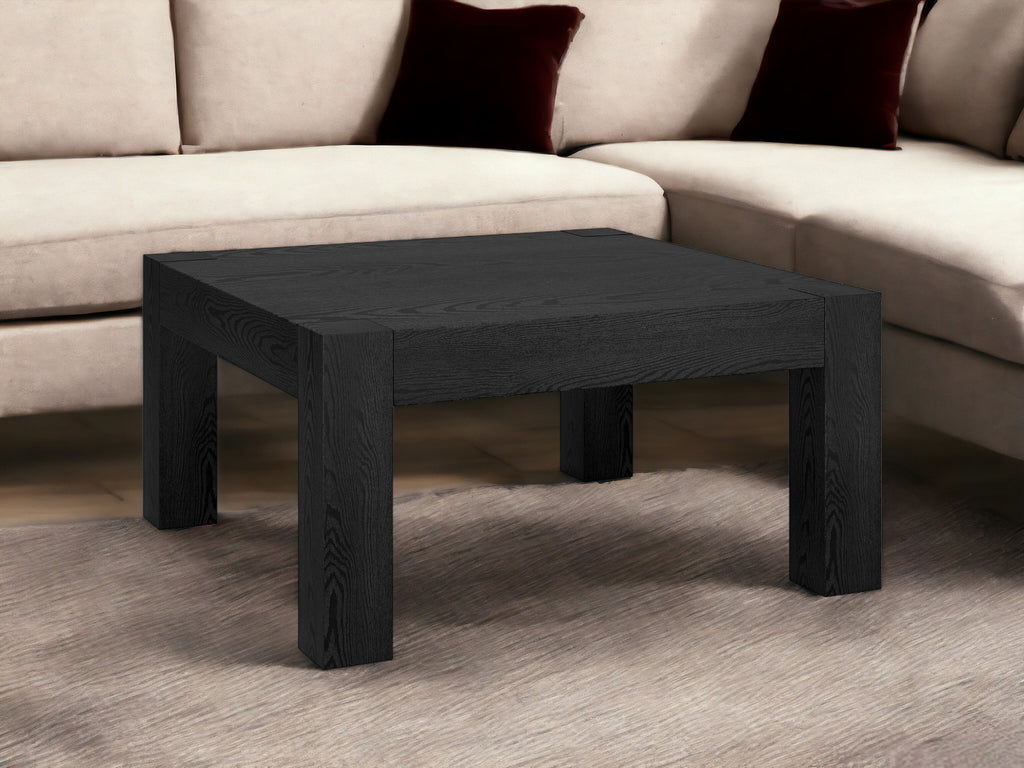 34" Black Square Coffee Table