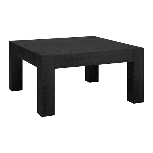 34" Black Square Coffee Table