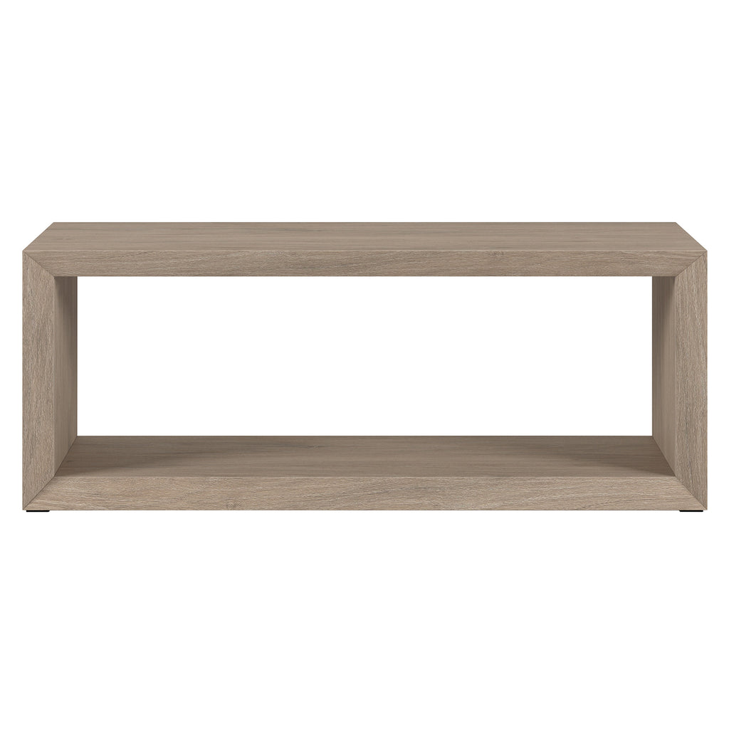 48" Gray Coffee Table With Shelf