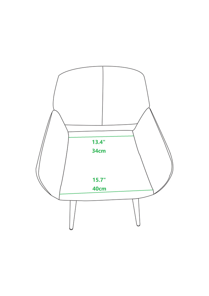 Green Upholstered Velvet Open Back Dining Chair