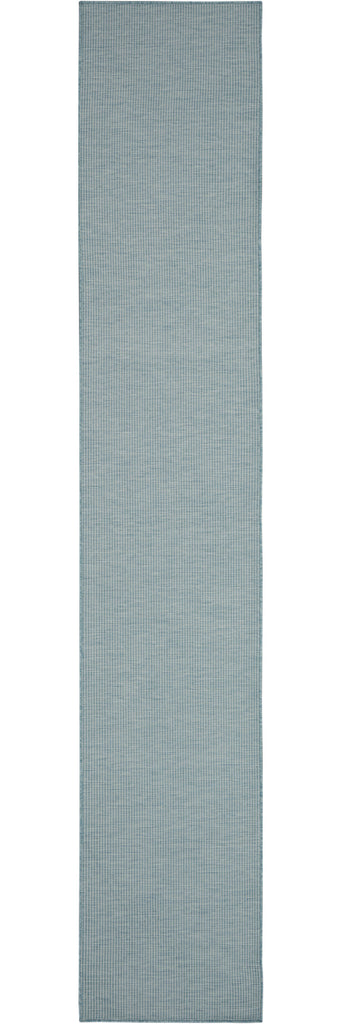 12' Aqua Power Loom Runner Rug