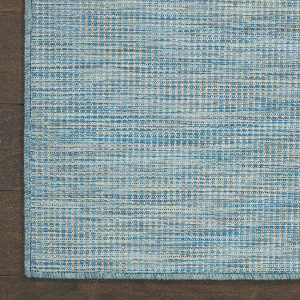 12' Aqua Power Loom Runner Rug