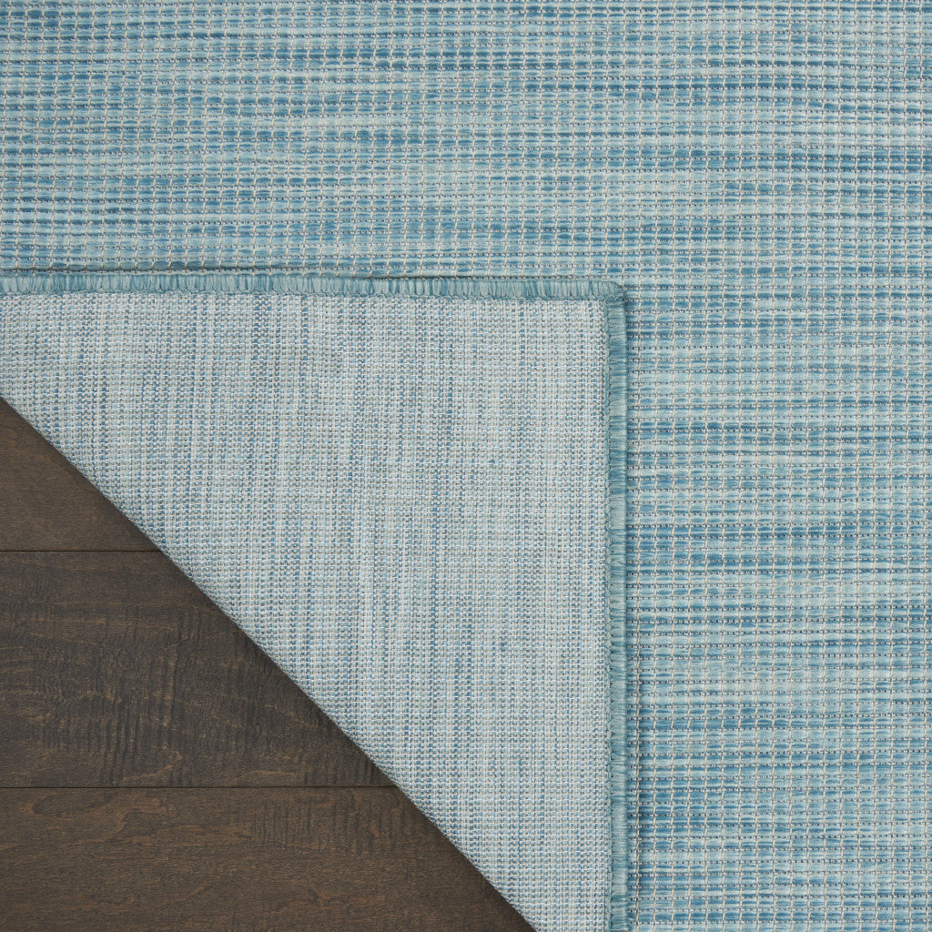 12' Aqua Power Loom Runner Rug