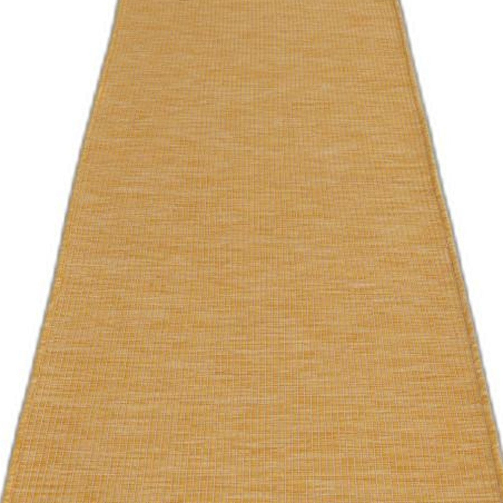 10' Yellow Power Loom Runner Rug