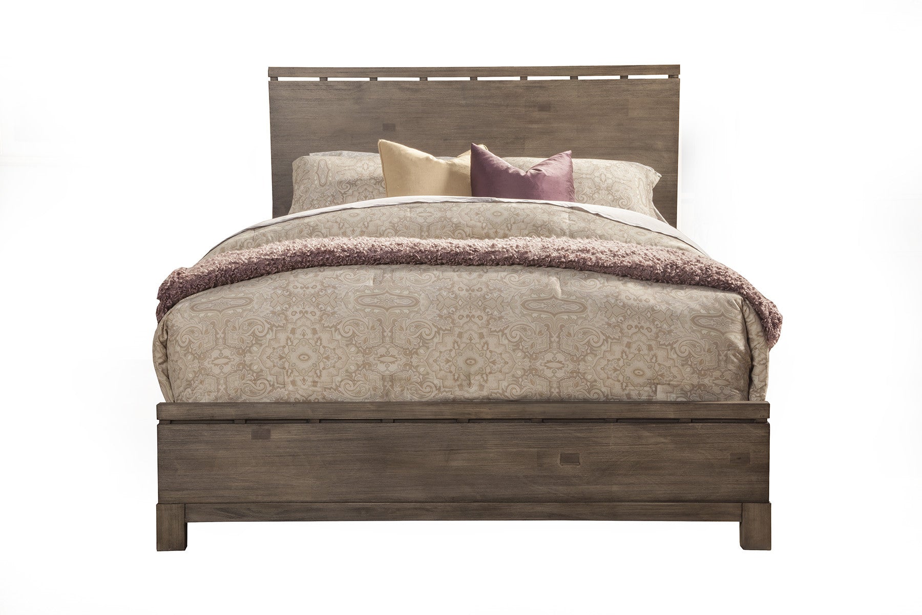 Gray Solid and Manufactured Wood King Bed