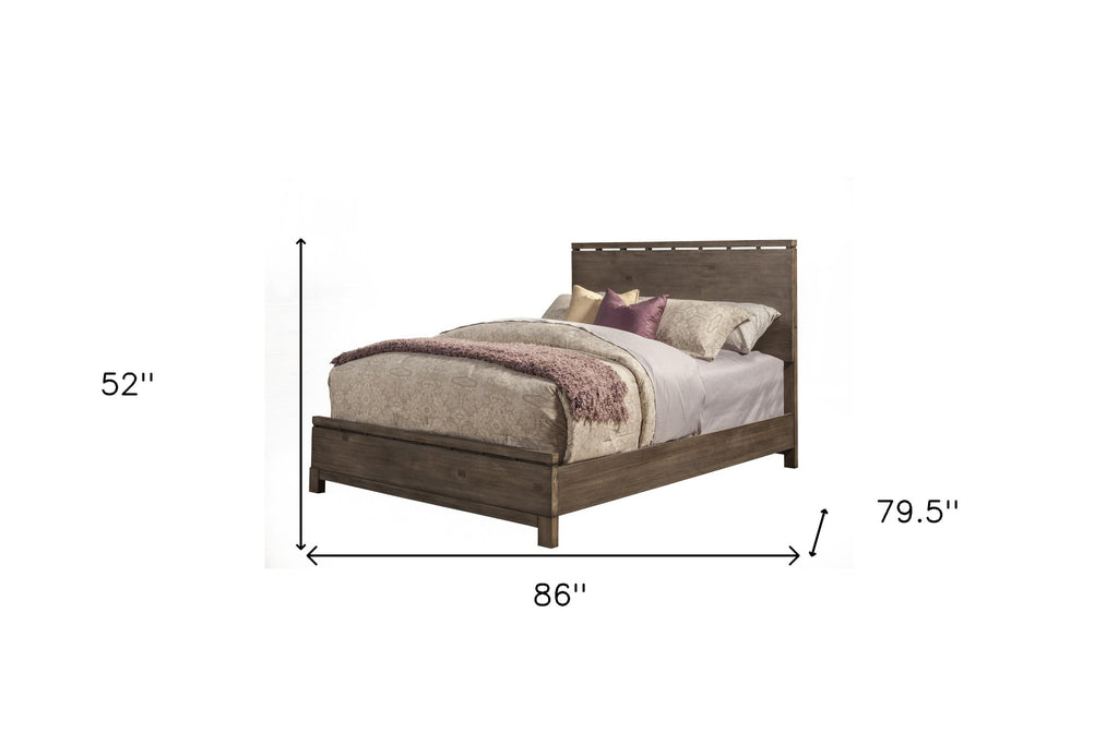 Gray Solid and Manufactured Wood King Bed