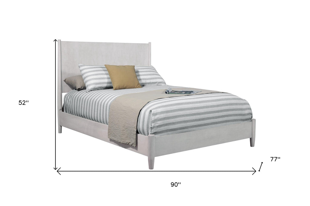 Gray Solid and Manufactured Wood California King Bed