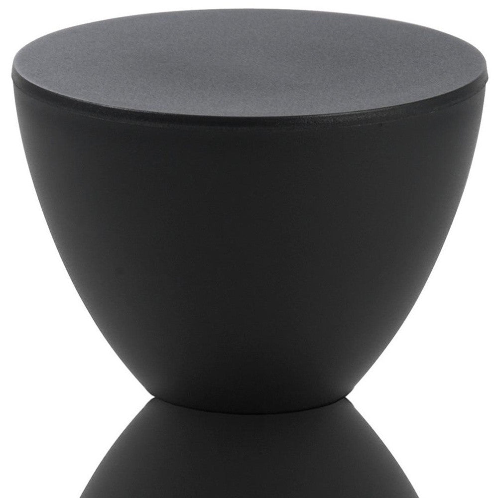 17" Black Heavy Duty Plastic Round End Table