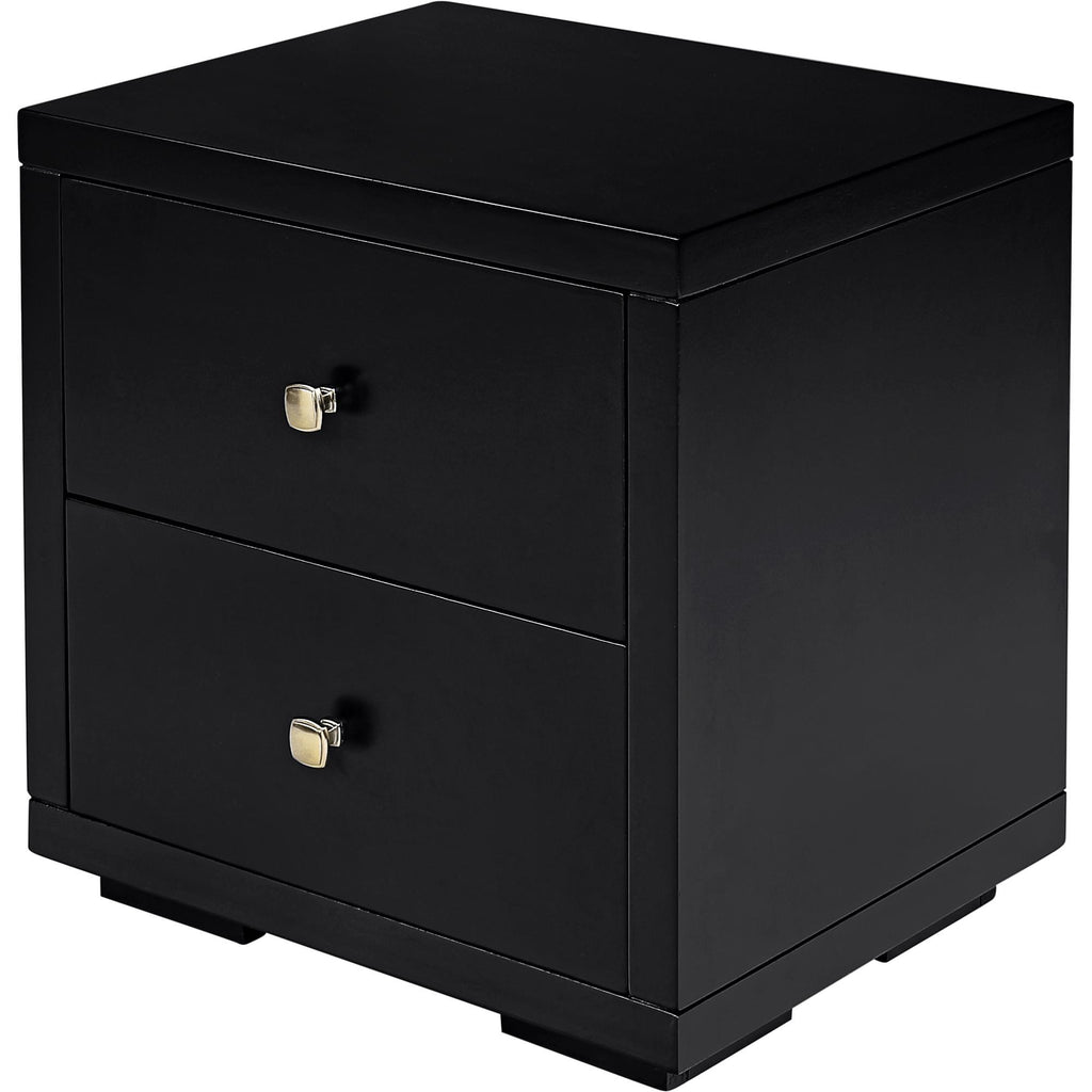 19" White Two Drawer Nightstand