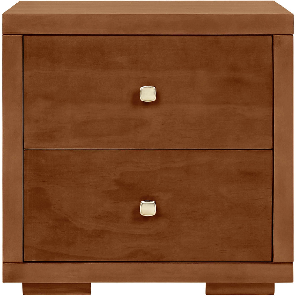 19" White Two Drawer Nightstand