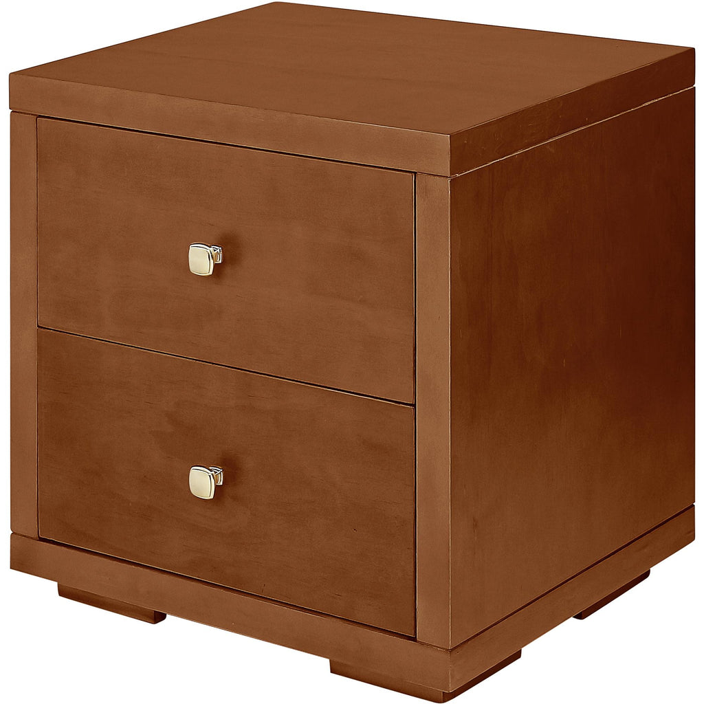 19" White Two Drawer Nightstand