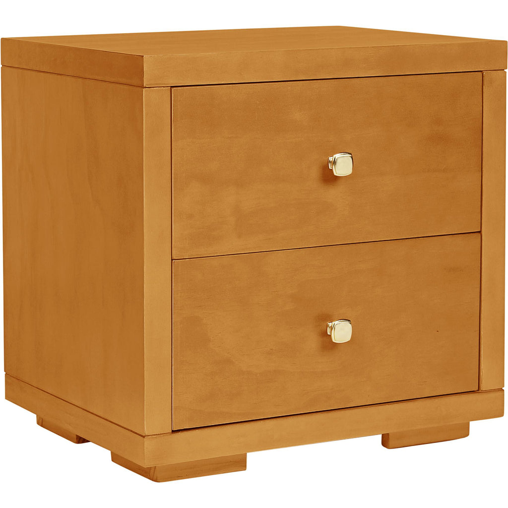 19" White Two Drawer Nightstand