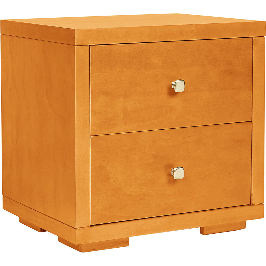 19" White Two Drawer Nightstand