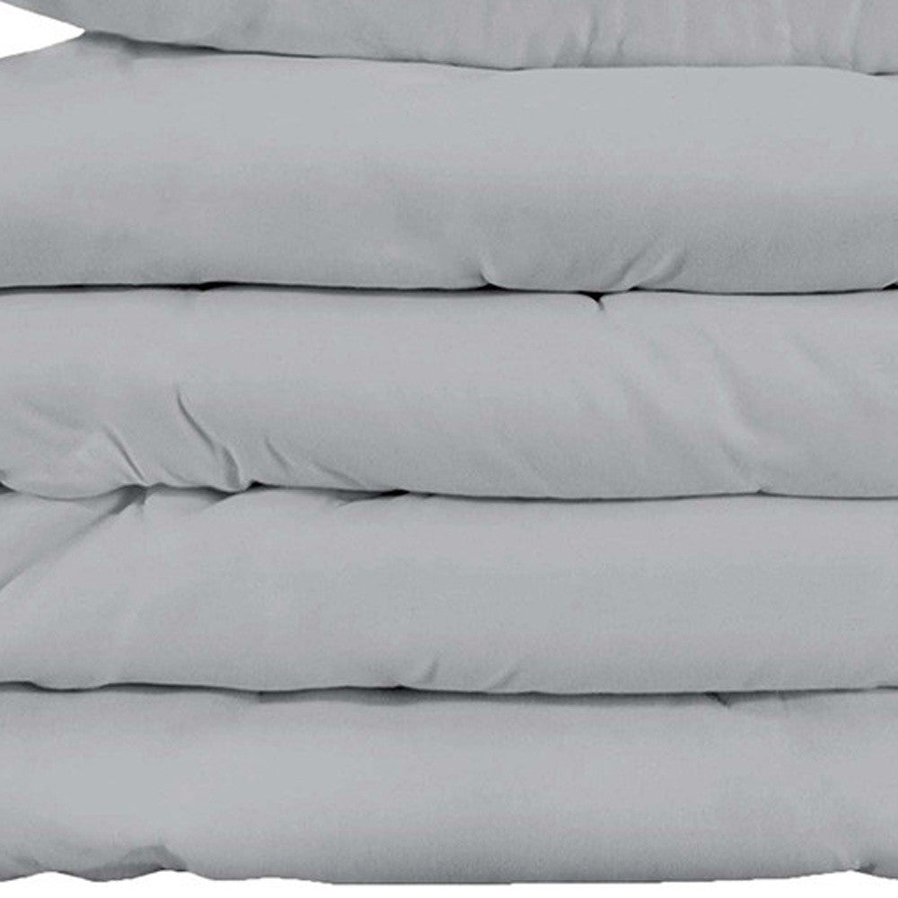 Light Gray King Cotton Blend 1000 Thread Count Washable Duvet Cover Set