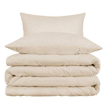 Ivory King Cotton Blend 1000 Thread Count Washable Duvet Cover Set