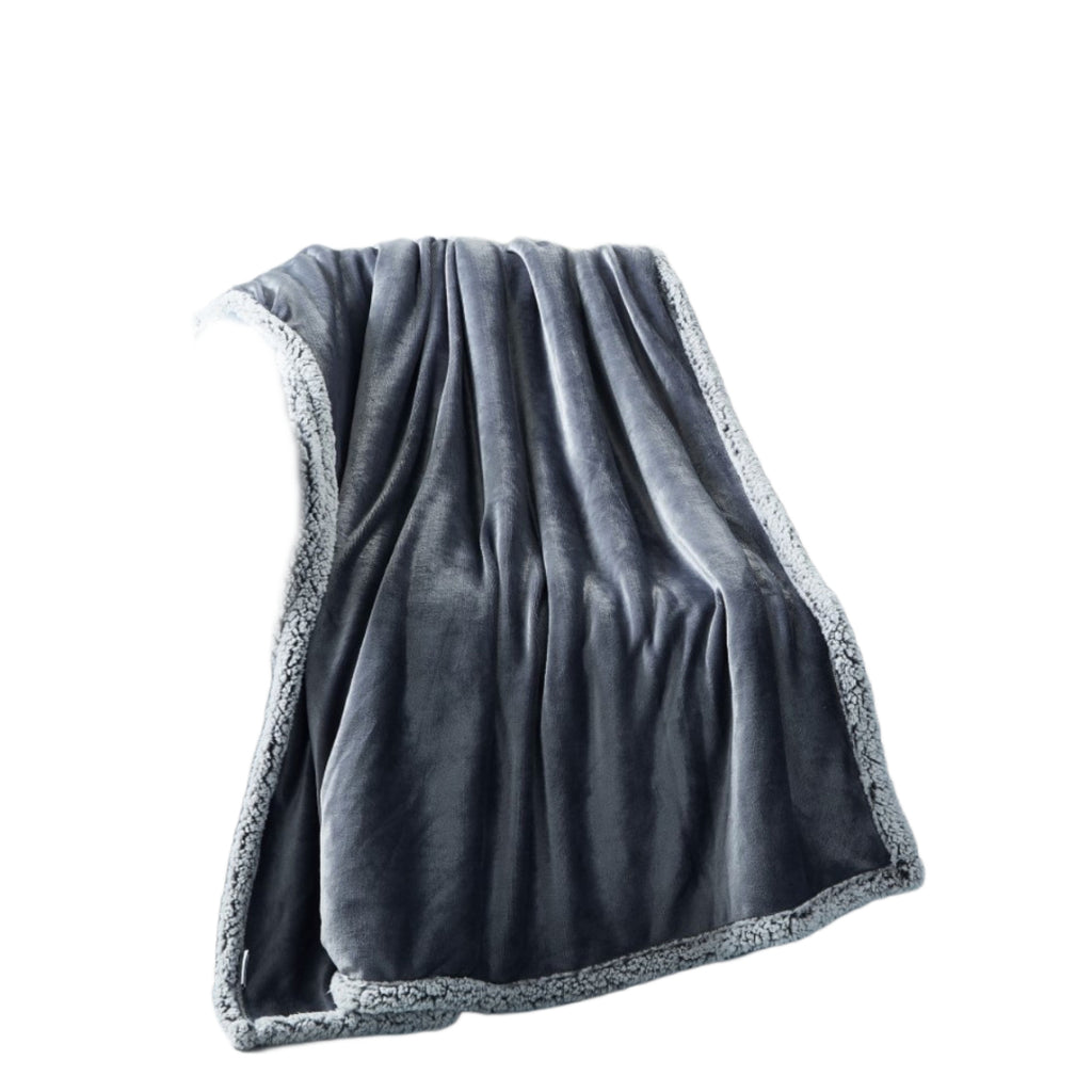 50" X 60" Dark Slate Gray Knitted Polyester Plush Throw Blanket