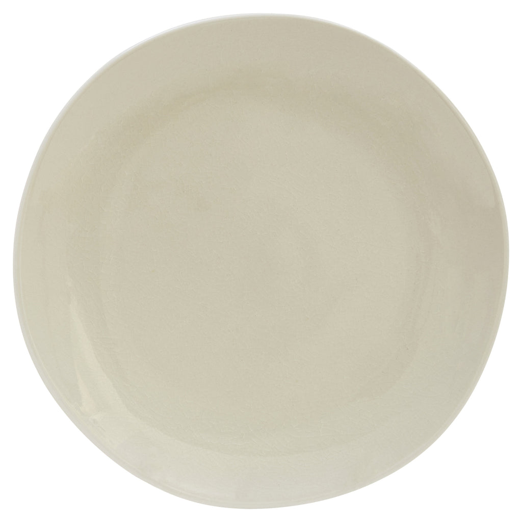 LuxxHomes  White and Natural Sixteen Piece Round Ceramic Service For Four Dinnerware Set