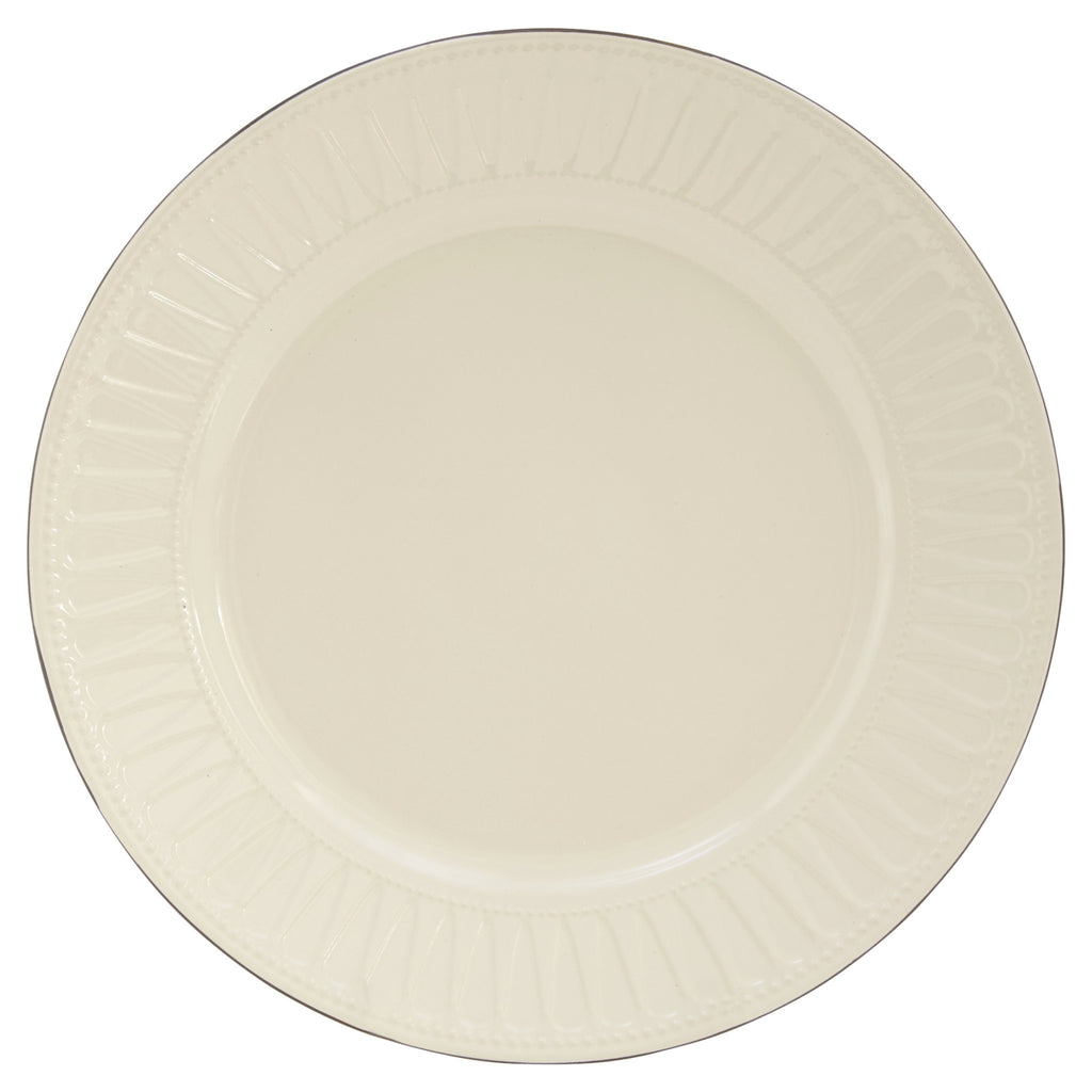 LuxxHomes  Ivory Sixteen Piece Ceramic Service For Four Dinnerware Set