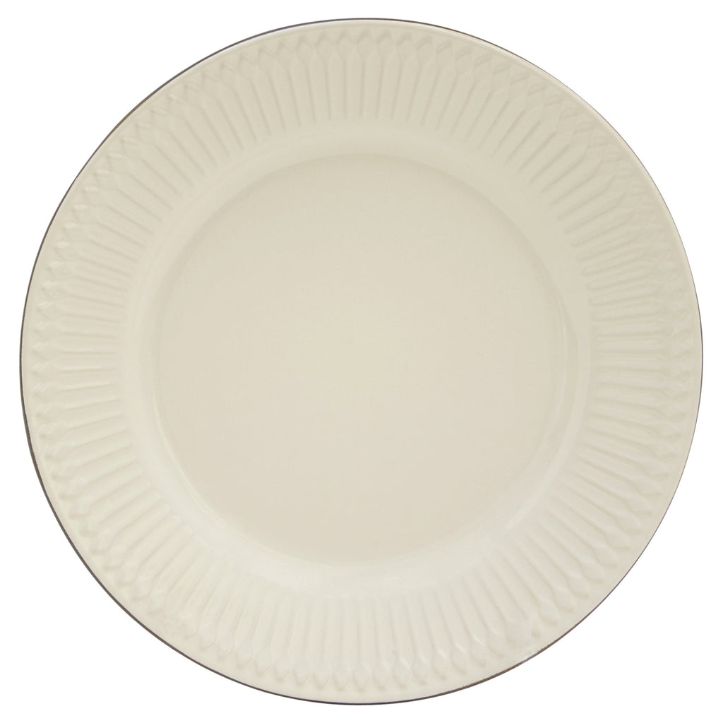 LuxxHomes  Ivory Sixteen Piece Ceramic Service For Four Dinnerware Set